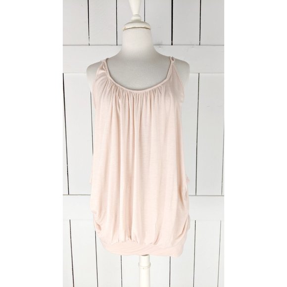 Light pink jersey cotton loose tshirt tank top blouse - Picture 2 of 4